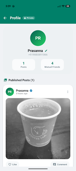 Share with mutual contacts